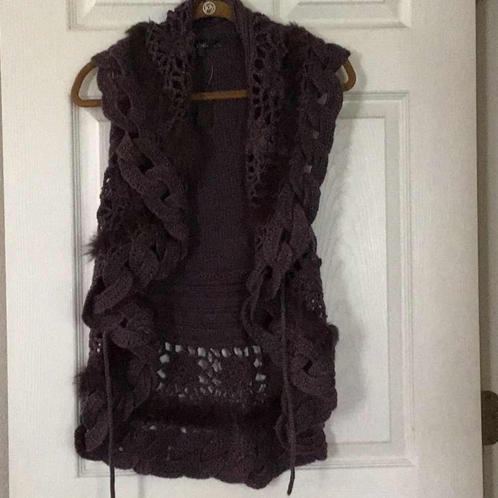 Women’s handcrafted knitted cardigan shell. NWT
